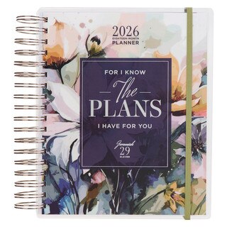 2026 The Plans 18-Month Planner with Elastic Closure - Jeremiah 29:11