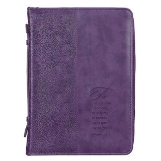 Funda para Biblias Fe, Morado – Hebreos 11:1