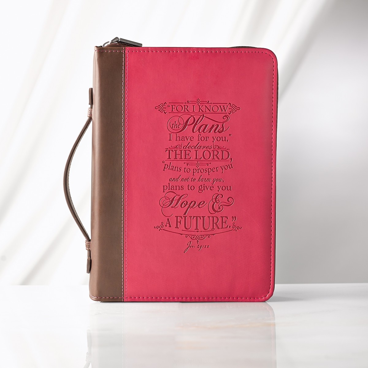 I know the plans in pink and brown Jeremiah 29:11 Bible Cover, Size ...