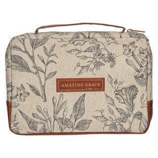 Amazing Grace Natural Canvas Bible Cover