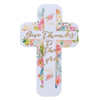 Give Thanks to the Lord Paper Cross Bookmark - Psalm 136:1