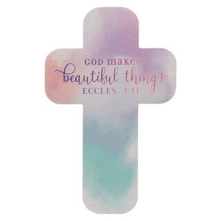 God Makes Beautiful Things Pastel Cross Bookmark Set - Ecclesiastes 3:11