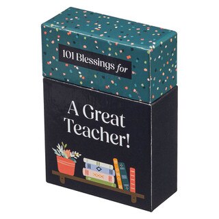 101 Blessings A Great Teacher Teal Confetti Box of Blessings