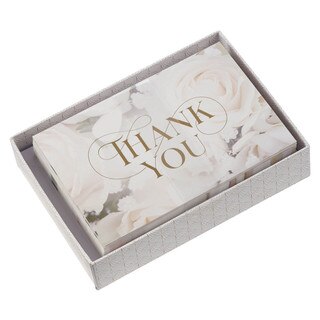 Ivory Rose Wedding Thank You Note Card Set