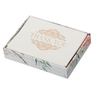 Thank You Gold Lattice Boxed Note Card Set