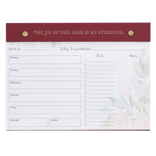 The Joy Of The Lord Is My Strength Undated Planner Pad - Nehemiah 8:10