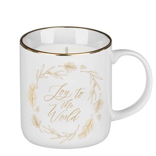 Joy to the World Scented Candle in a Ceramic Mug