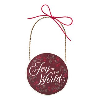 Joy to World Round Resin Ornament