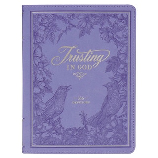 Trusting in God Lavender Faux Leather Devotional