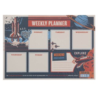 Strong and Courageous Undated Planner Pad for Boys - Joshua 1:9