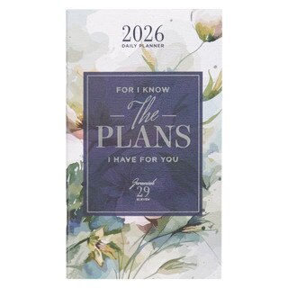 2026 I Know the Plans Watercolored Flowers Small Daily Planner - Jeremiah 29:11