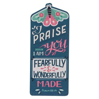 Fearfully and Wonderfully Made Butterfly Premium Cardstock Bookmark - Psalm 139:14