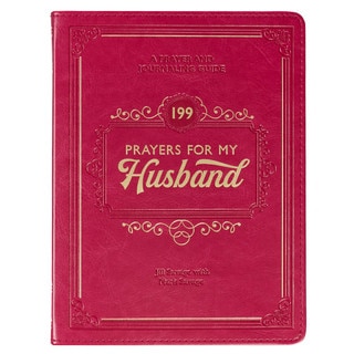 199 Prayer for My Husband Raspberry-Red Faux Leather Prayer and Journaling Guide