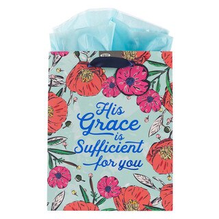 His Grace is Sufficient Medium Gift Bag - 2 Corinthians 12:9