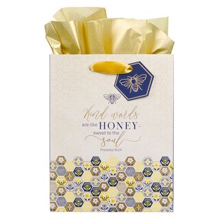 Kind Words are Like Honey Medium Gift Bag - Proverbs 16:24