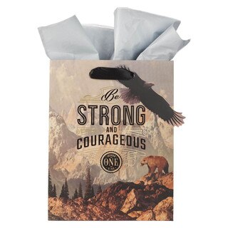 Strong and Courageous Mountain View Medium Gift Bag - Joshua 1:9