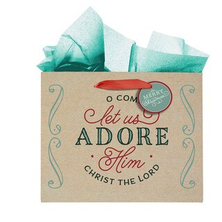 Come Let Us Adore Him Large Landscape Gift Bag