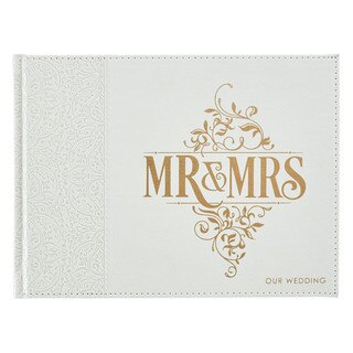 White Lace Mr. & Mrs. Wedding Guest Book