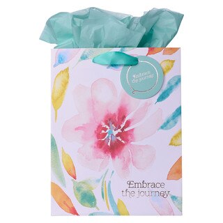 Embrace The Journey Pink Daisies Medium Gift Bag