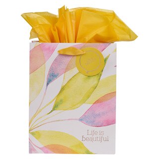 Life is Beautiful Citrus Leaves Medium Gift Bag