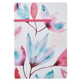 Shine Your Light Pink Petals Flexcover Journal With Elastic Closure