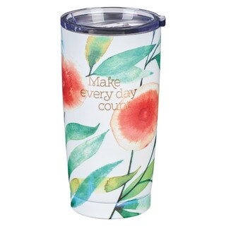 Make Every Day Count Orange Blossoms Stainless Steel Travel Mug