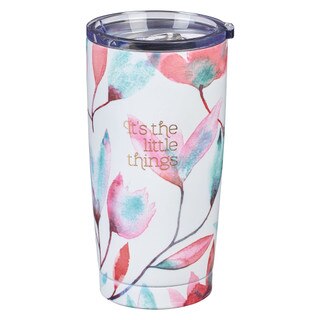 It's The Little Things Pink Petals Stainless Steel Travel Mug