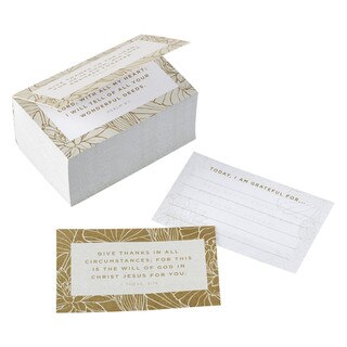 Grateful Gold and White Gratitude Jar Refill Card Packs