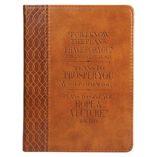 I Know The Plans Tawny Brown Faux Leather Handy-sized Journal - Jeremiah 29:11