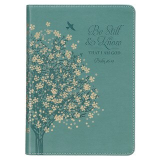 Be Still & Know Teal Faux Leather Classic Journal - Psalm 46:10