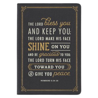 Bless You and Keep You Black Faux Leather Classic Journal - Numbers 6:24-26