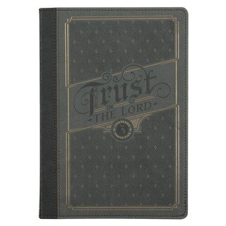 Trust in the Lord Charcoal Faux Leather Classic Journal - Proverbs 3:5