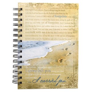 Footprints Large Hardcover Wirebound Journal