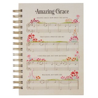 Amazing Grace Sheet Music Large Wirebound Journal