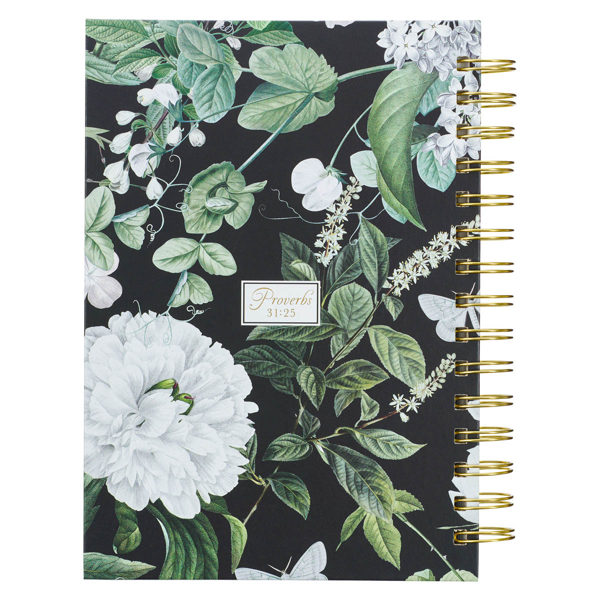 Clothed with Strength & Dignity White Floral Large Wirebound