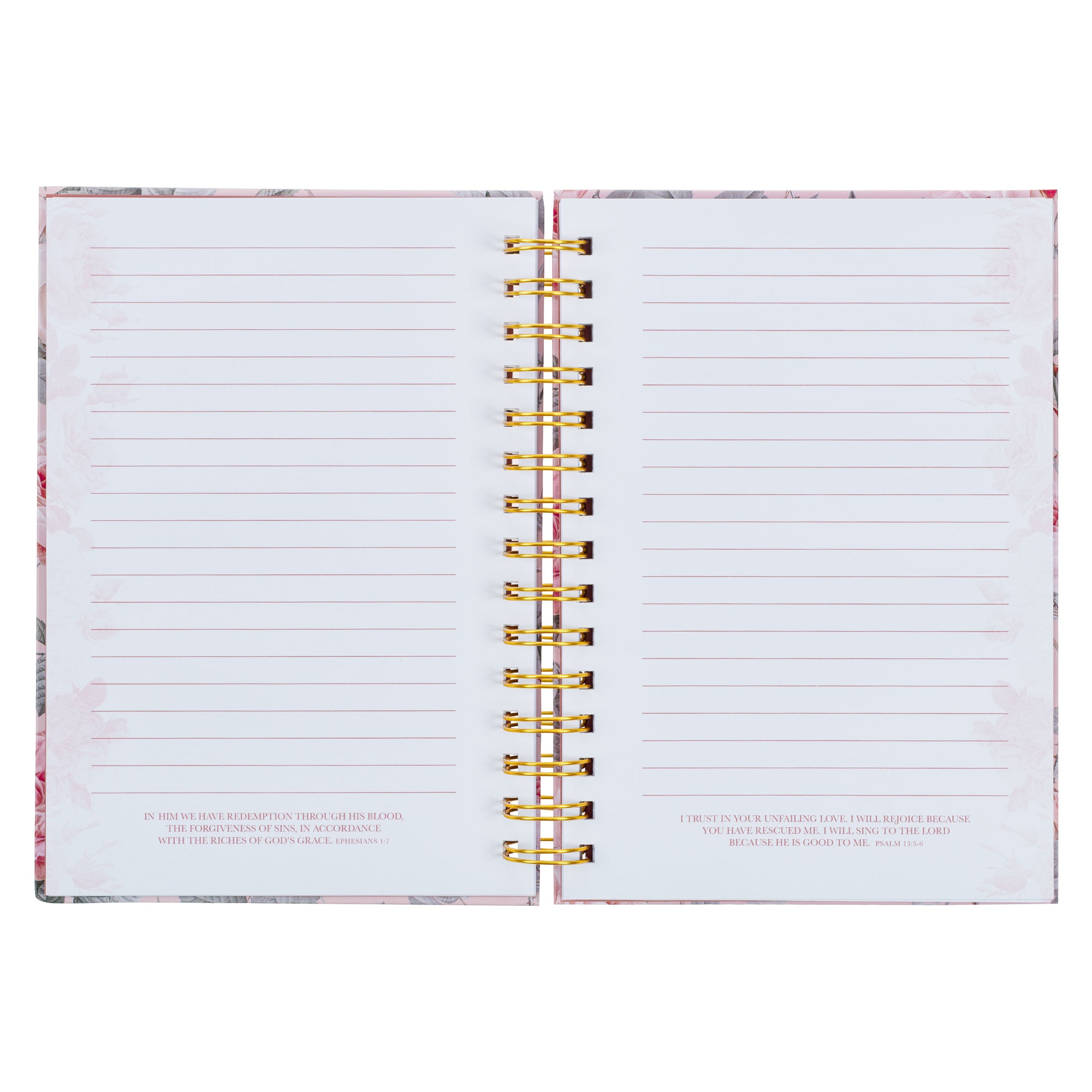 More Precious than Rubies Pink Floral Large Wirebound Journal