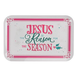 Jesus is the Reason for the Season White Melamine Tray