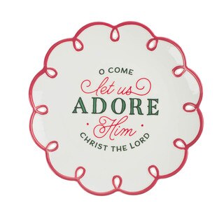 Come Let Us Adore Him Ceramic Plate