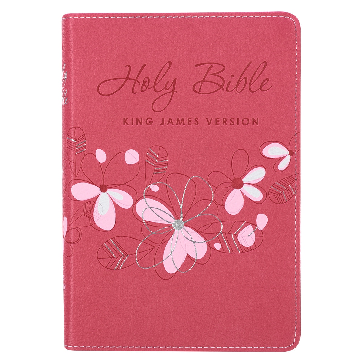 Pink Faux Leather Compact King James Version Bible