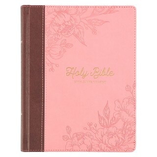 Brown and Pink Faux Leather Hardcover Note-taking Bible