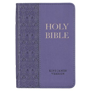 Purple Faux Leather King James Version Mini Pocket Bible