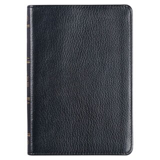 Black Full Grain Leather Compact King James Version Bible