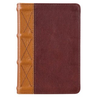 Saddle Tan and Butterscotch Large Print Compact KJV Bible