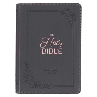 Cobalt Gray Large Print Compact King James Version Bible