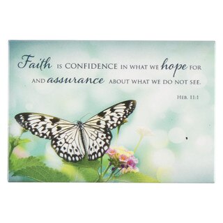 Faith Magnet with Butterfly - Hebrews 11:1