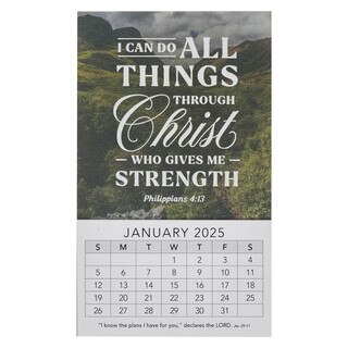 I Can Do All Things 2025 Mini Magnetic Calendar - Philippians 4:13