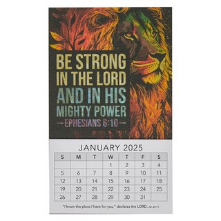 Be Strong in the Lord 2025 Mini Magnetic Calendar - Ephesians 6:10