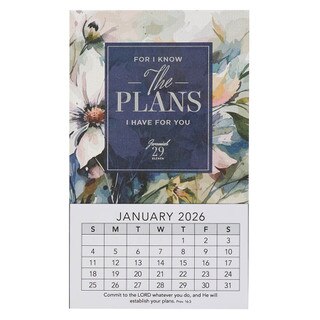 2026 I Know the Plans Mini Magnetic Calendar - Jeremiah 29:11