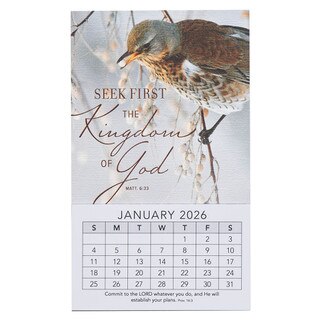 2026 Seek First Mini Magnetic Calendar - Matthew 3:33