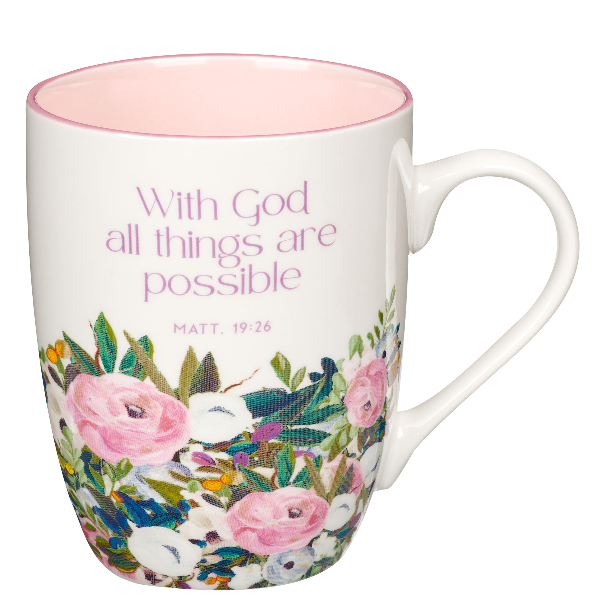 Home Is Where Mom Is Pink Peony Ceramic Coffee Mug